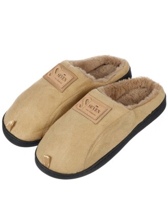 Тапки для мужчин, хаки, р. 42-43, закрытые, замшевые, A210068