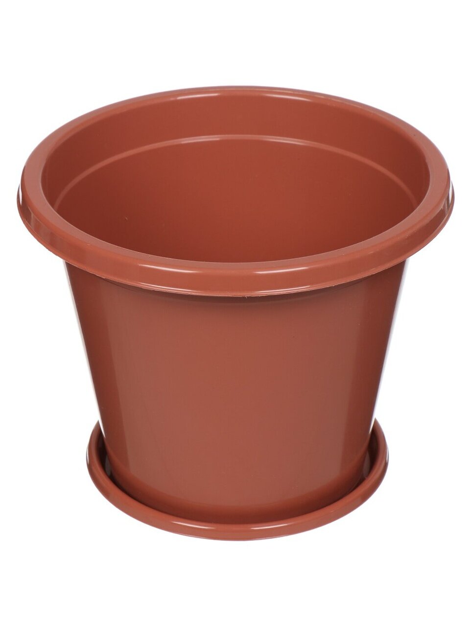 Горшок для цветов пластик, 3 л, 21.5х17.5 см, Альтернатива, Эконом, М6602