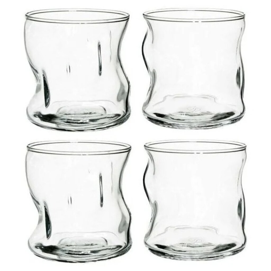 Стакан 340 мл, стекло, 4 шт, Pasabahce, Аморф, 420224B набор одноразовых стаканов не забыли для отдыха 200 мл белый в наборе 10 шт