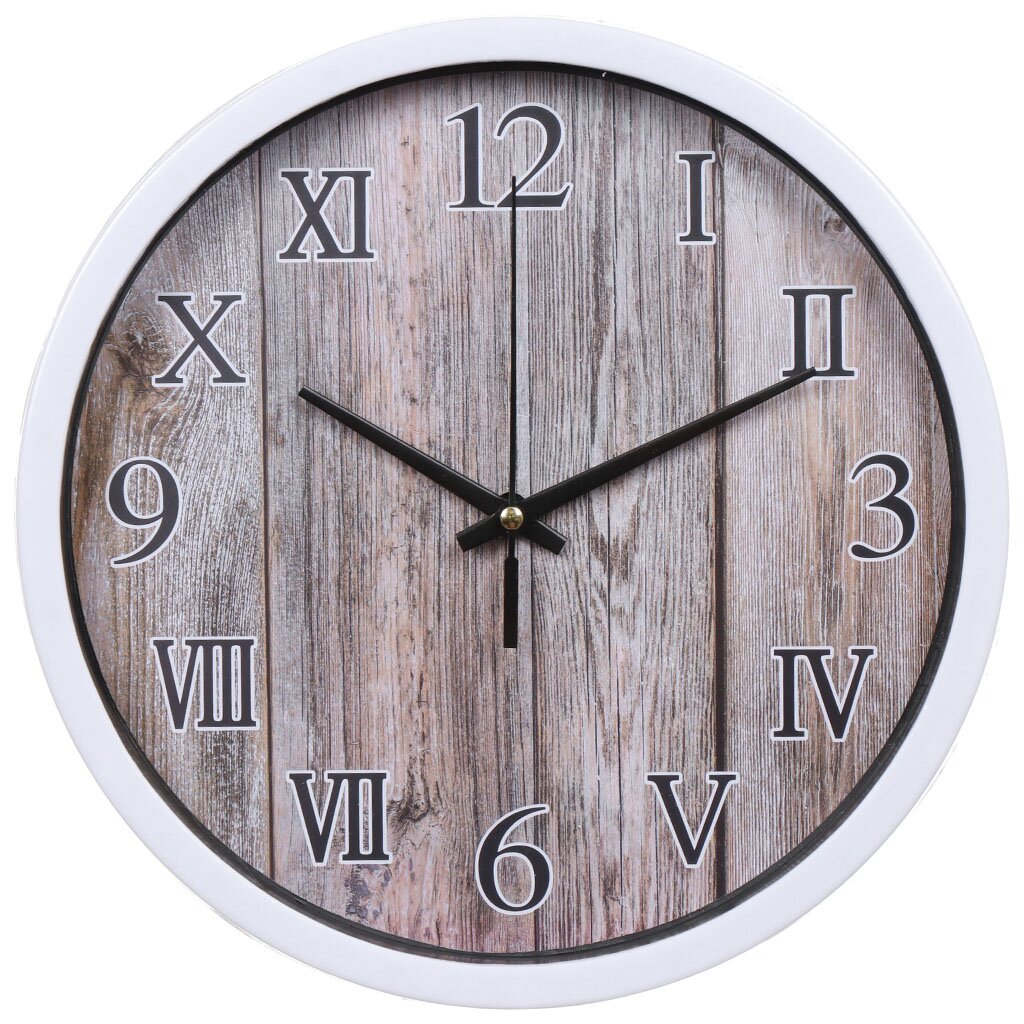 Часы настенные, 25 см, Дерево, Y4-3350 детские настенные часы баскетбол дискретный ход d 30 см