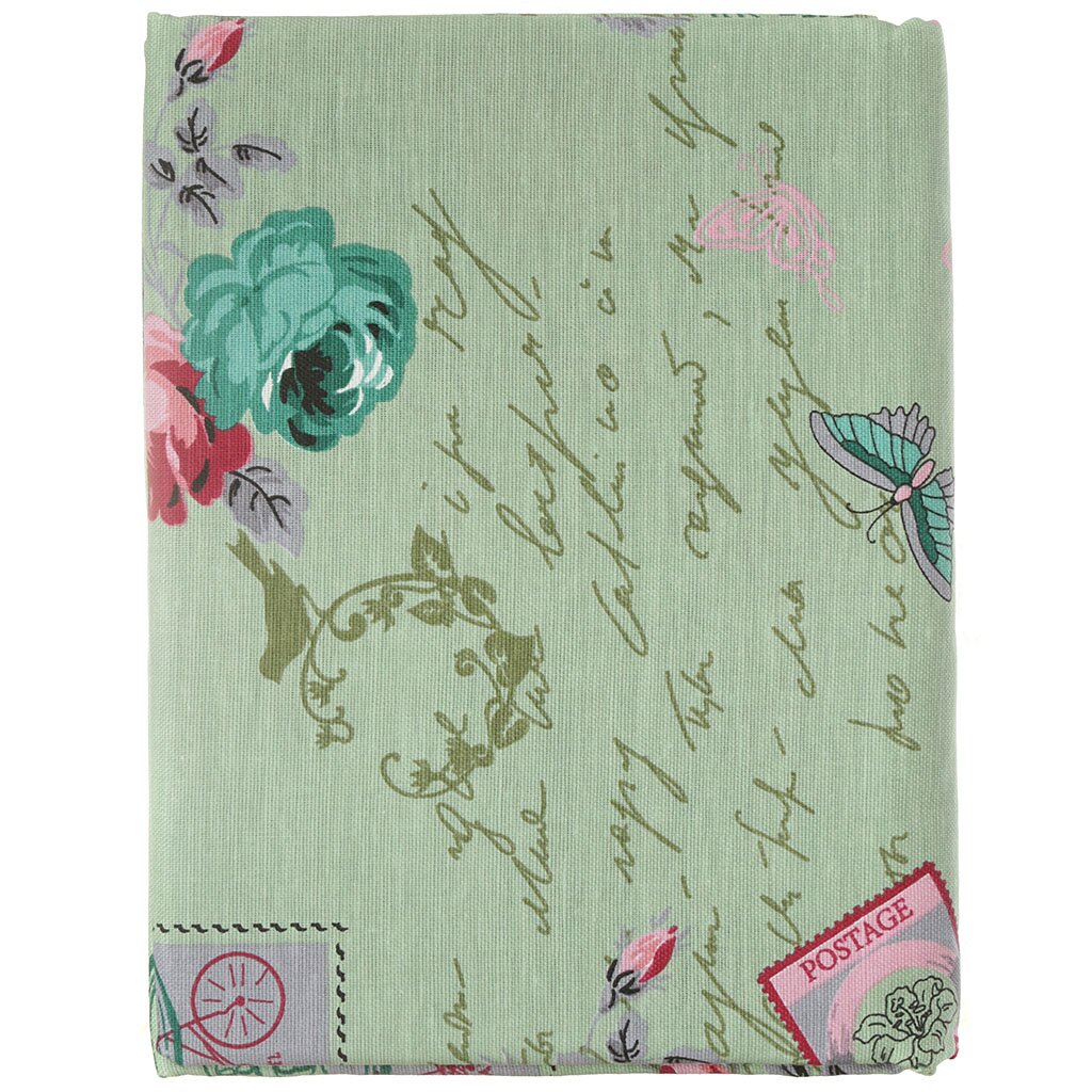 т Скатерть кух 150*220см рогожка Париж мята 0001/2-150