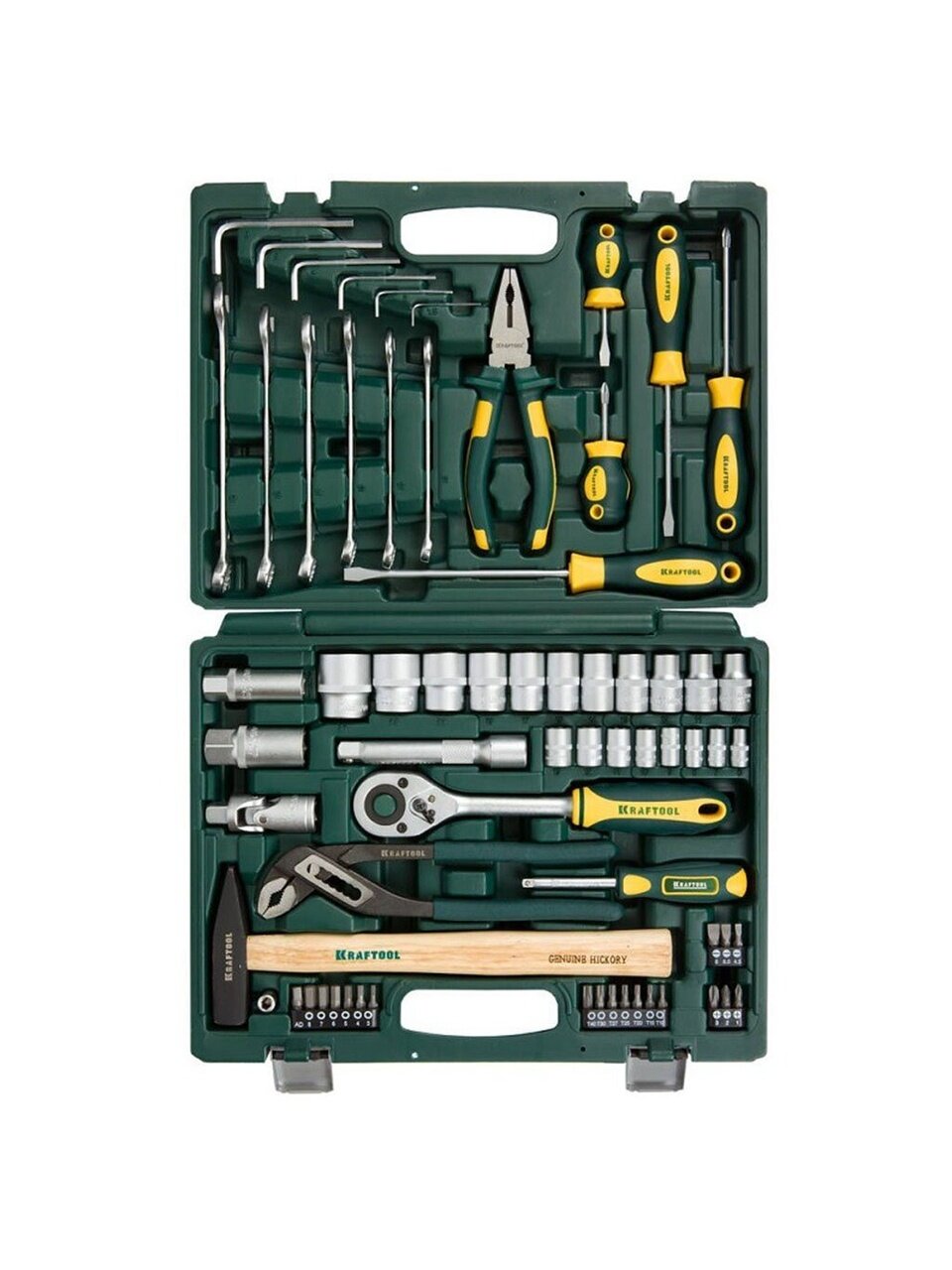 Набор слесарных инструментов Kraftool, Extrem-66, 1/2&amp;quot;, 1/4&amp;quot;, сталь, кейс, 66 предметов