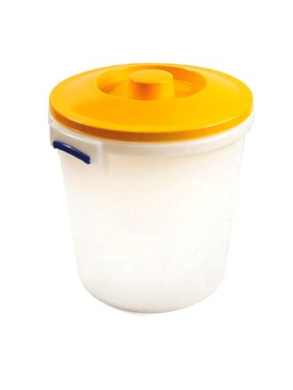 Бак пластик, пищевой, 32 л, круглый, с ручками, повышенной прочности,с крышкой, в ассортименте, Радиан