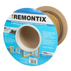 Уплотнитель P, 9х5.5 мм, 100 м, коричневый, цена за 1м = 1 полоска, Remontix