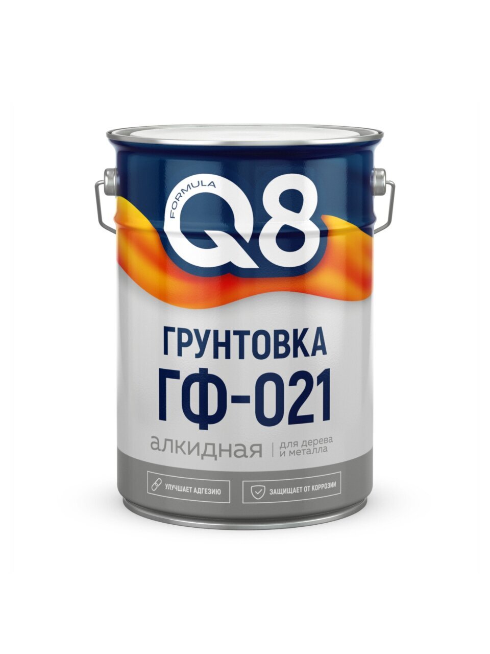 Грунтовка алкидная, Formula Q8, ГФ-021, для внутренних и наружных работ, красно-коричневая, 10 кг