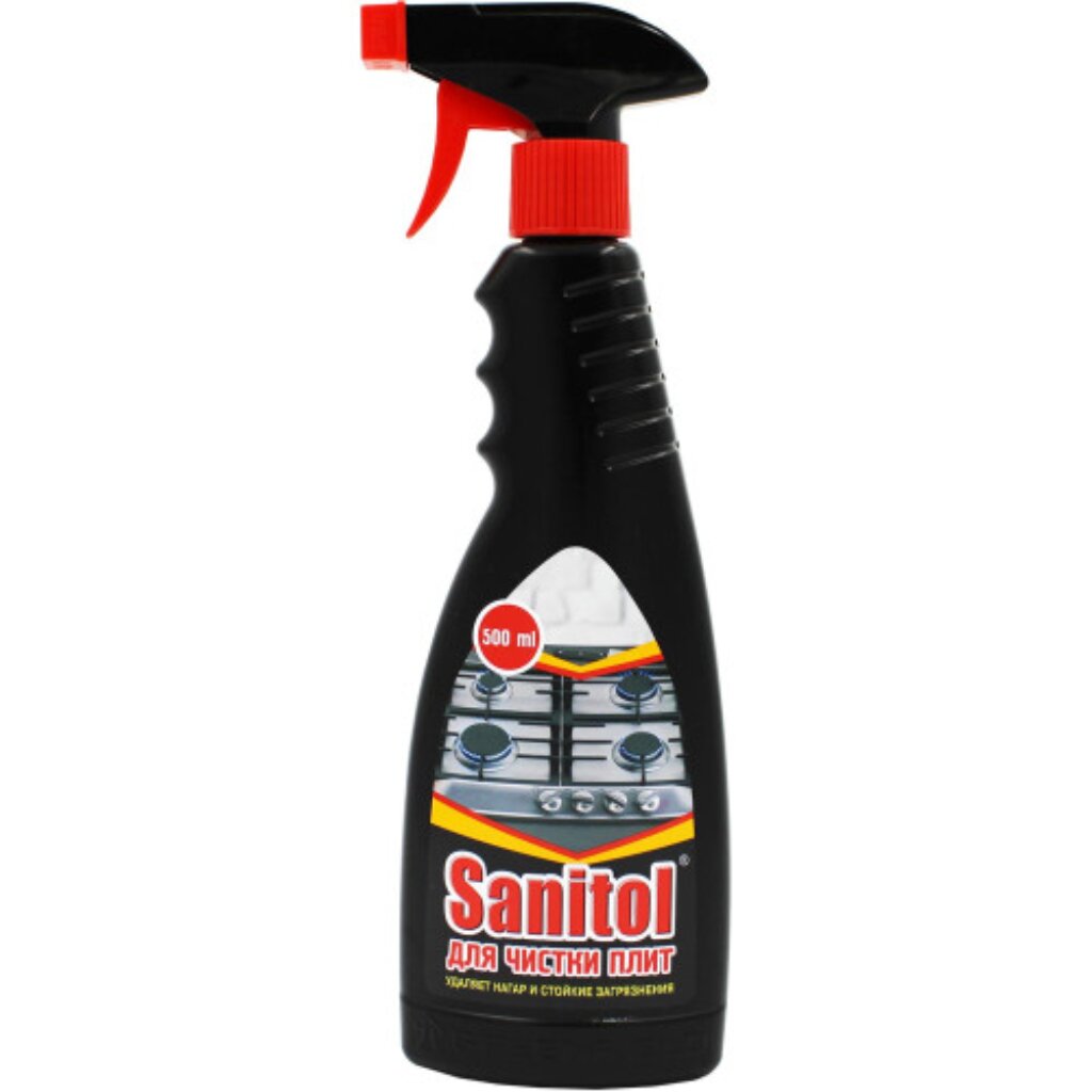 Чистящее средство для плит, Sanitol, спрей, 500 мл чистящее средство для стеклокерамики sanita антижир спрей 500 мл