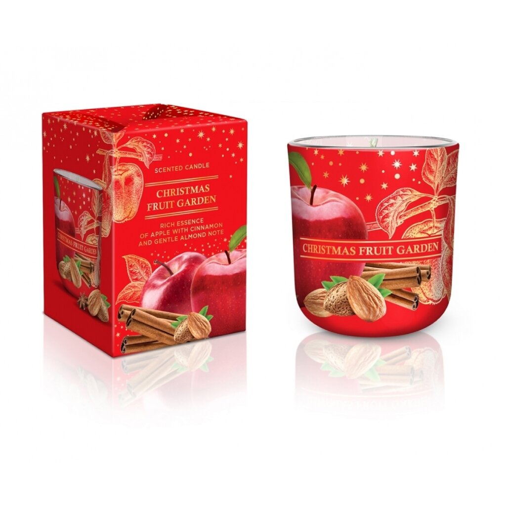 Свеча ароматизированная, в стакане, Bartek Candles, Рождественский фруктовый сад, 150 гр