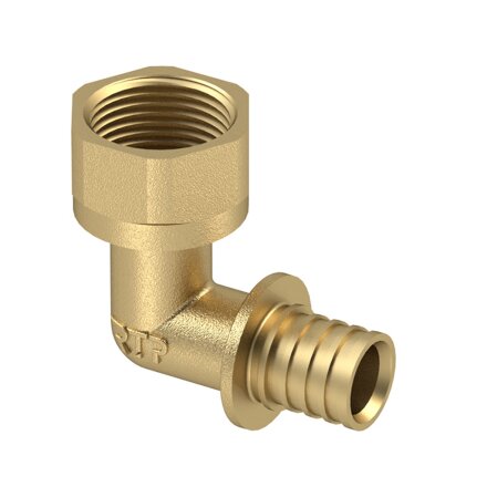 Уголок диаметр 20х3/4", внутренняя резьба, латунь, РосТурПласт