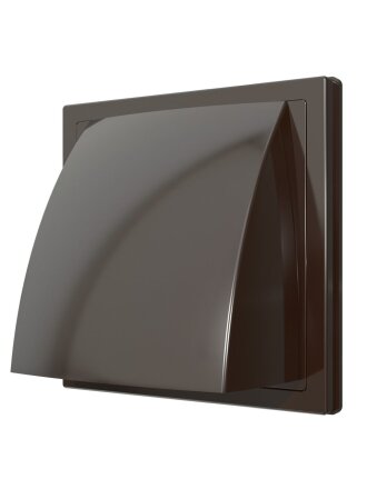 Выход стенной пластик, вентиляционный, установочный диаметр 100 мм, с обратным клапаном, коричневый, ERA, 1515К10ФВ