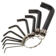 Набор ключей имбусовых, шестигранник, 10 предметов, Bartex, 1.5-10 мм, углеродистая сталь, HEX, на кольце