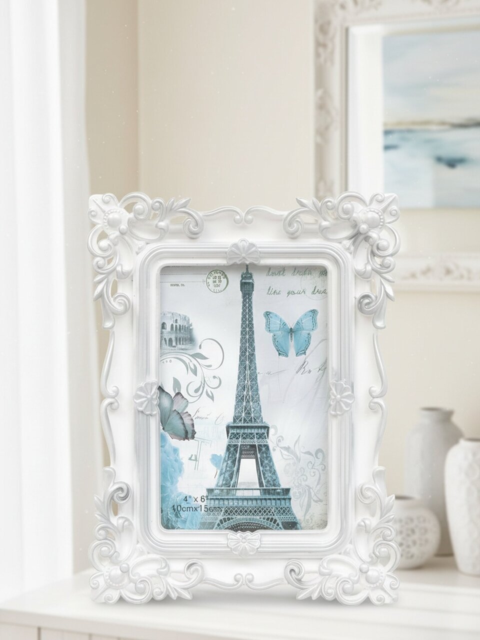 Фоторамка фото 13х18 см, серебро, Вензеля, Y3-1551 I.K