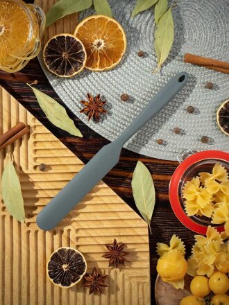 Лопатка кондитерская, силикон, 24 см, навеска, Daniks, Bern, S-DC12-KT551-G60C