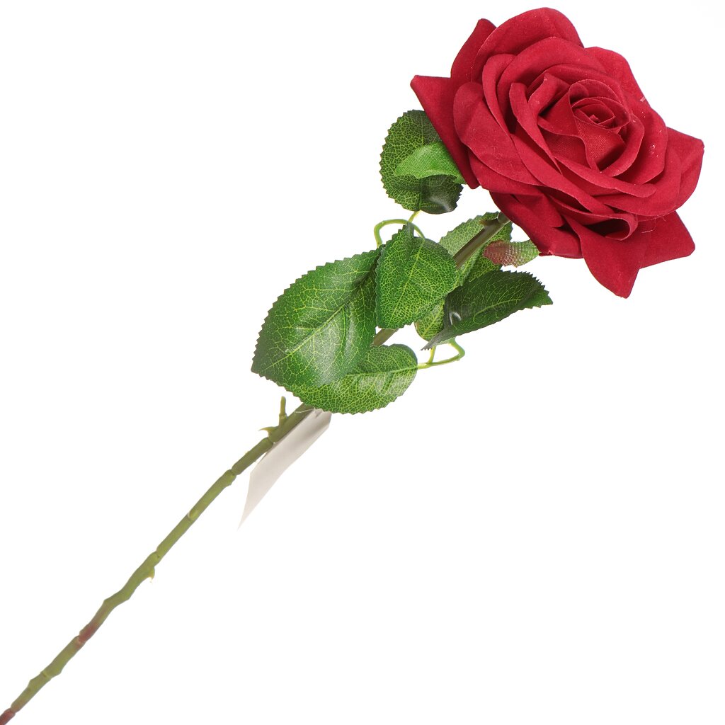 Цветок искусственный декоративный Роза раскрытая, 62 см, бордовый, Y3-1544 ок декоративный роза 30 см розовый y4 5509