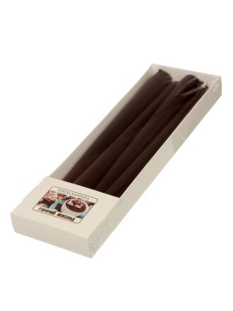 Свеча декоративная ароматическая, 25.5х2.2 см, 4 шт, Kukina Raffinata, Горячий шоколад