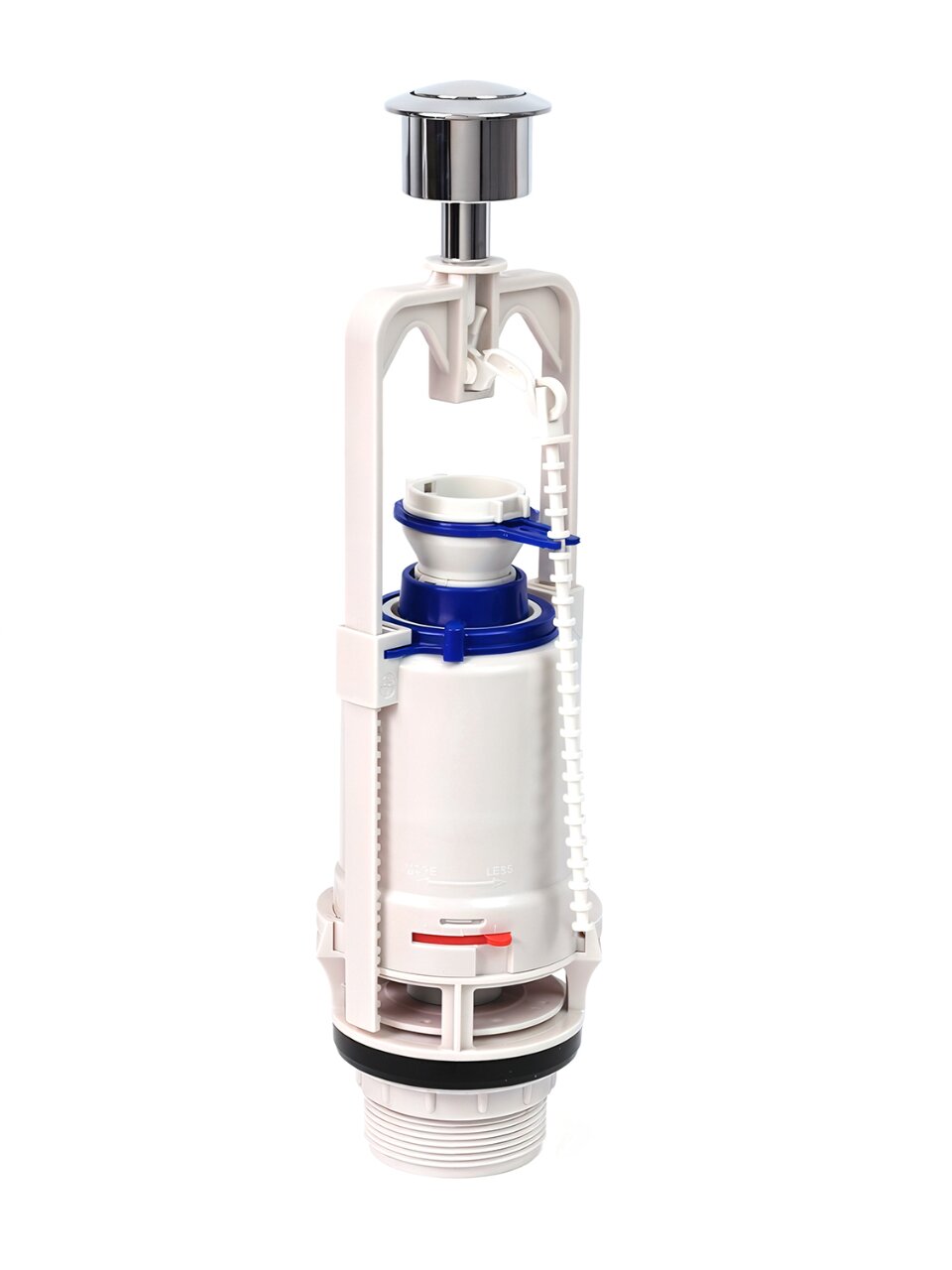 Клапан для бачка унитаза универсальный, однорежимный, хром, сливной, Wave, WKn.02