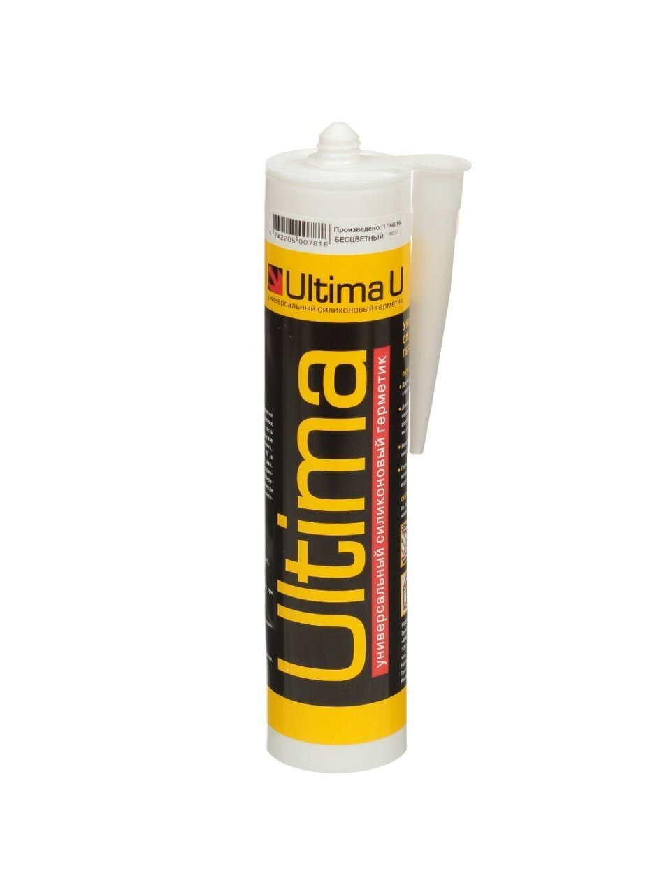 Герметик силиконовый, универсальный, Ultima, H0802, 280 мл, бесцветный