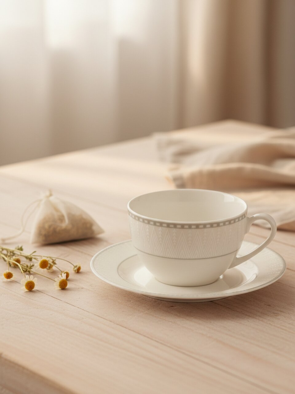 Чайная пара фарфор, 2 предмета, на 1 персону, 220 мл, Fioretta, Iconic, TDS695, подарочная упаковка