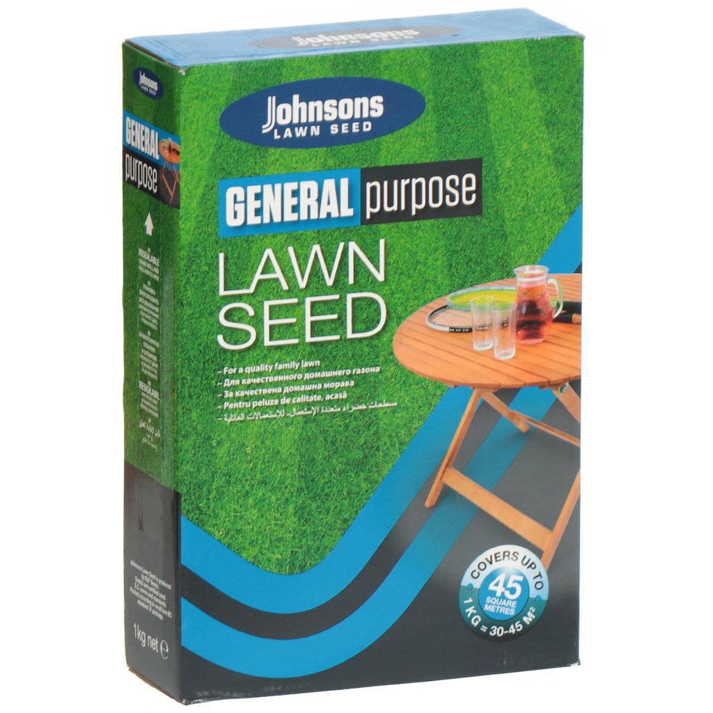 Семена Газон, General, 1 кг, универсальный, коробка, Johnsons Lawn Seed