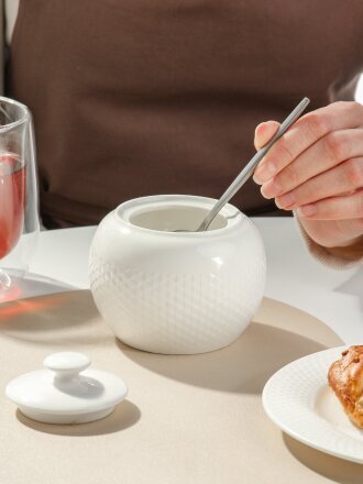 Сахарница 350 мл, фарфор, 11х11х9 см, Lefard, Infinity, 171-310