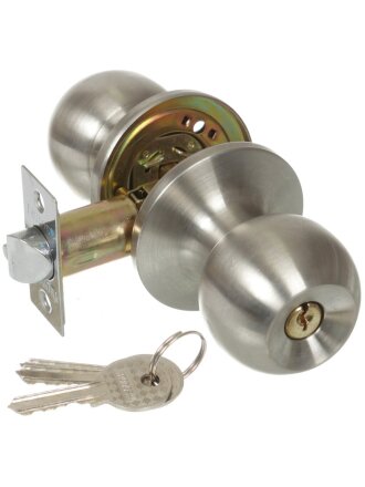 Защелка Trodos, ЗШ-01, 204098, с ключом, матовый никель, алюминий