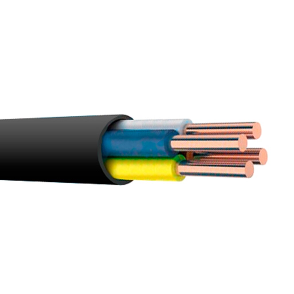 Провод ВВГ знг(А)-LS, 4х1.5 мм², 100 м, медь, силовой, негорючий, ГОСТ, черный, ККЗ