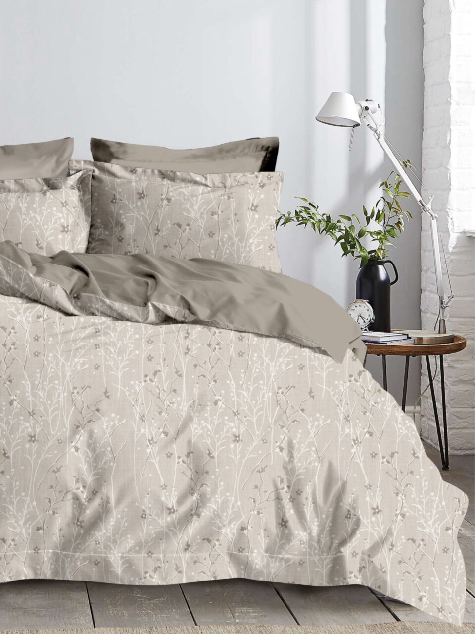 Постельное белье 1.5-спальное, простыня 145х215 см, 1 наволочка 70х70 см, пододеяльник 145х215 см, Майская ночь, микросатин, Нежность, SJT2501-6