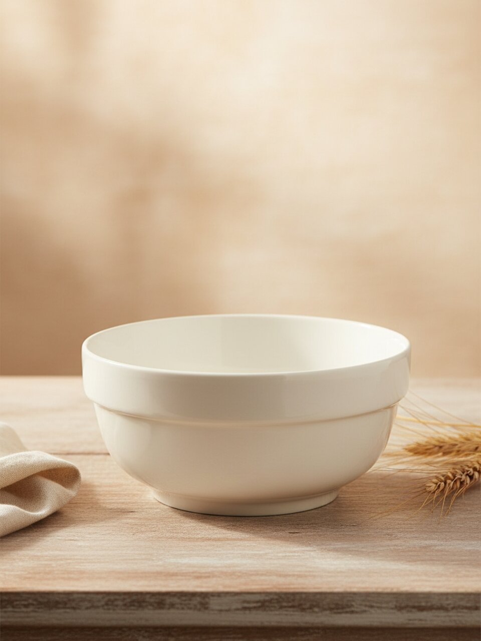 Салатник фарфор, круглый, 12.5х6 см, 0.3 л, с ободком, МФК, MFK20372