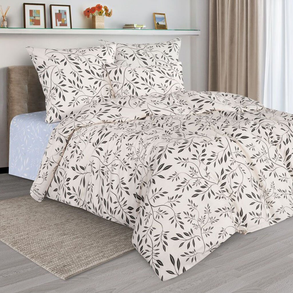 Постельное белье Guten Morgen 1.5-спальное перкаль (простыня 214х150 см, 2 наволочки 70х70 см, пододеяльник 215х143 см) 910