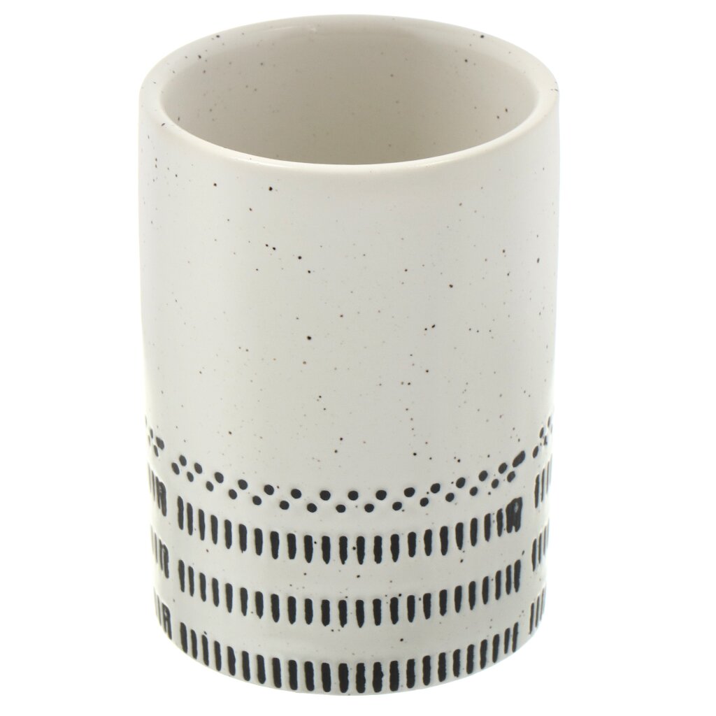 Стакан для зубных щеток, 7.2х9.8 см, керамика, белый, Геометрия, CE2571AA-TB стакан для зубных щеток swensa marmo керамика белый