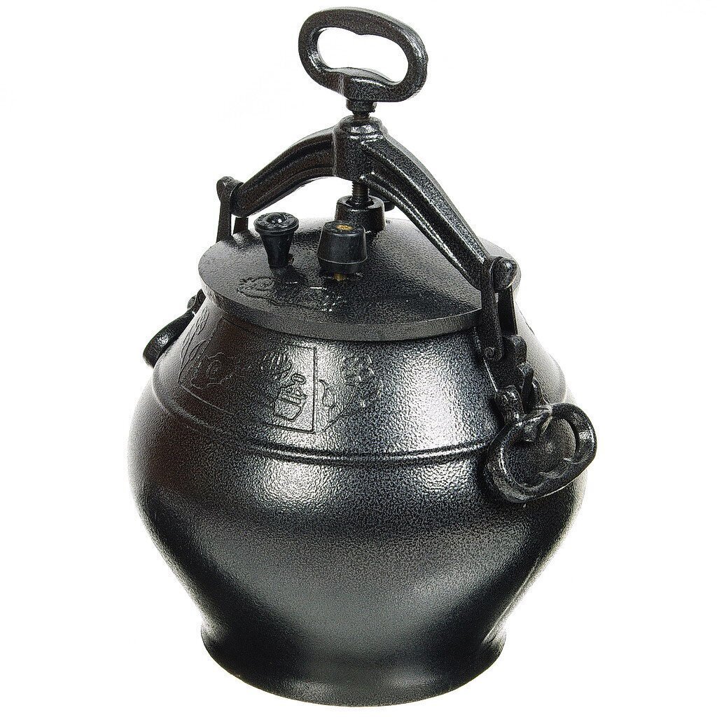 Казан афганский алюминий, 10 л, с крышкой, с ручками, черный, Rashko Baba, ach10