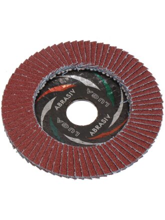 Круг лепестковый торцевой КЛТ2 для УШМ, LugaAbrasiv, диаметр 115 мм, посадочный диаметр 22 мм, зернистость A50, шлифовальный