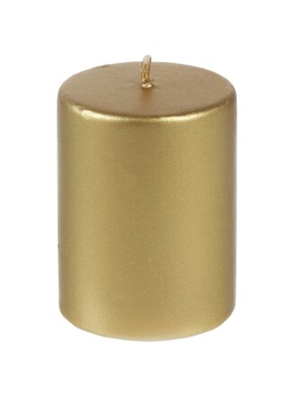 Свеча декоративная, 8х6 см, цилиндр, золото, Evis, 13 8165 01 30