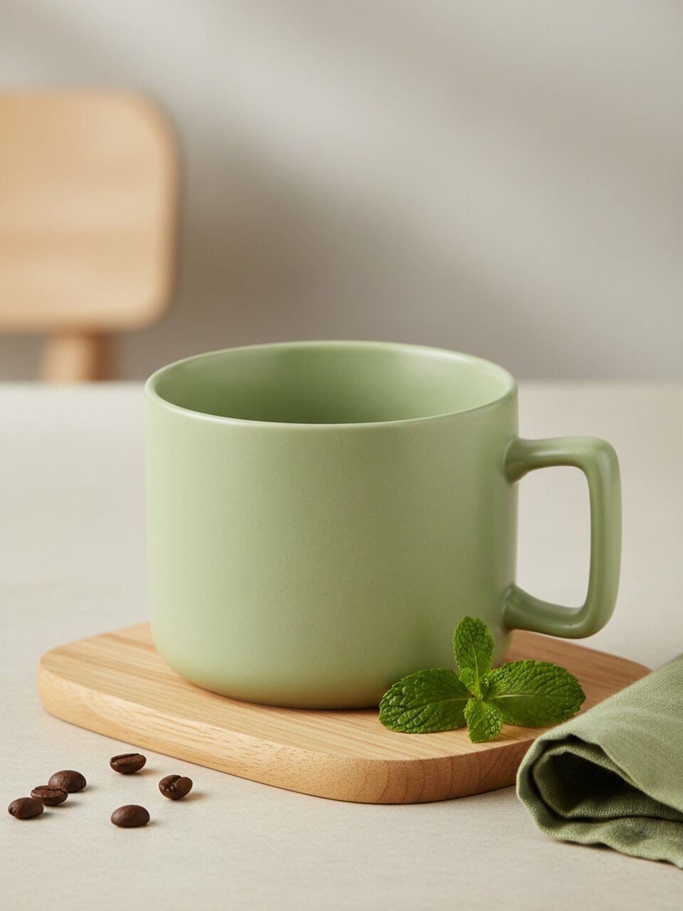 Кружка фарфор, 400 мл, Smart Green, Atmosphere, AT-K3257