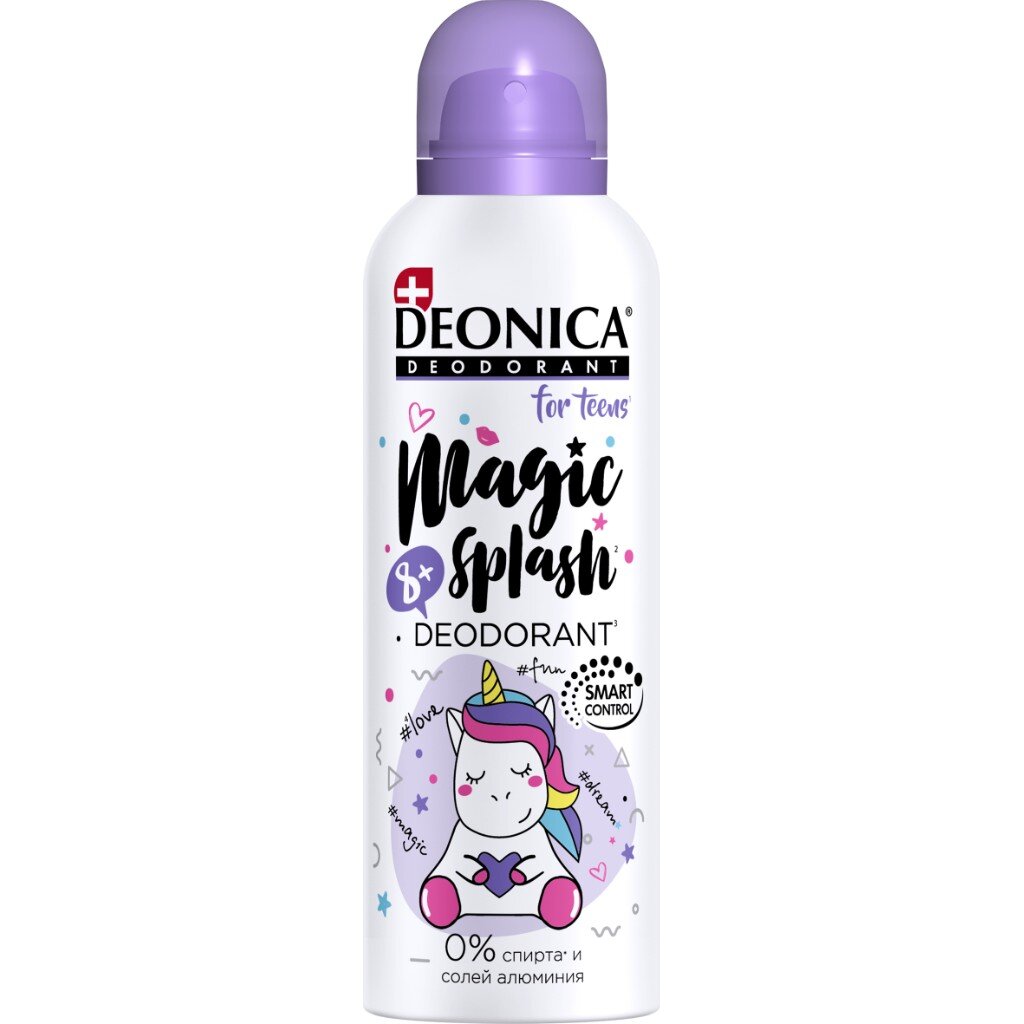 Дезодорант Deonica, For teens Magic Splash, для девочек, спрей, 125 мл дезодорант deonica pre biotic эффект для женщин ролик 50 мл