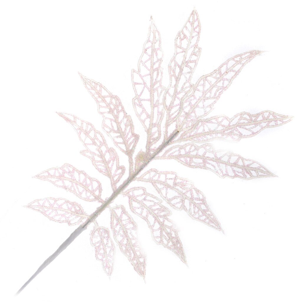 Ветка декоративная Marko Ferenzo белая 50752, 18 см