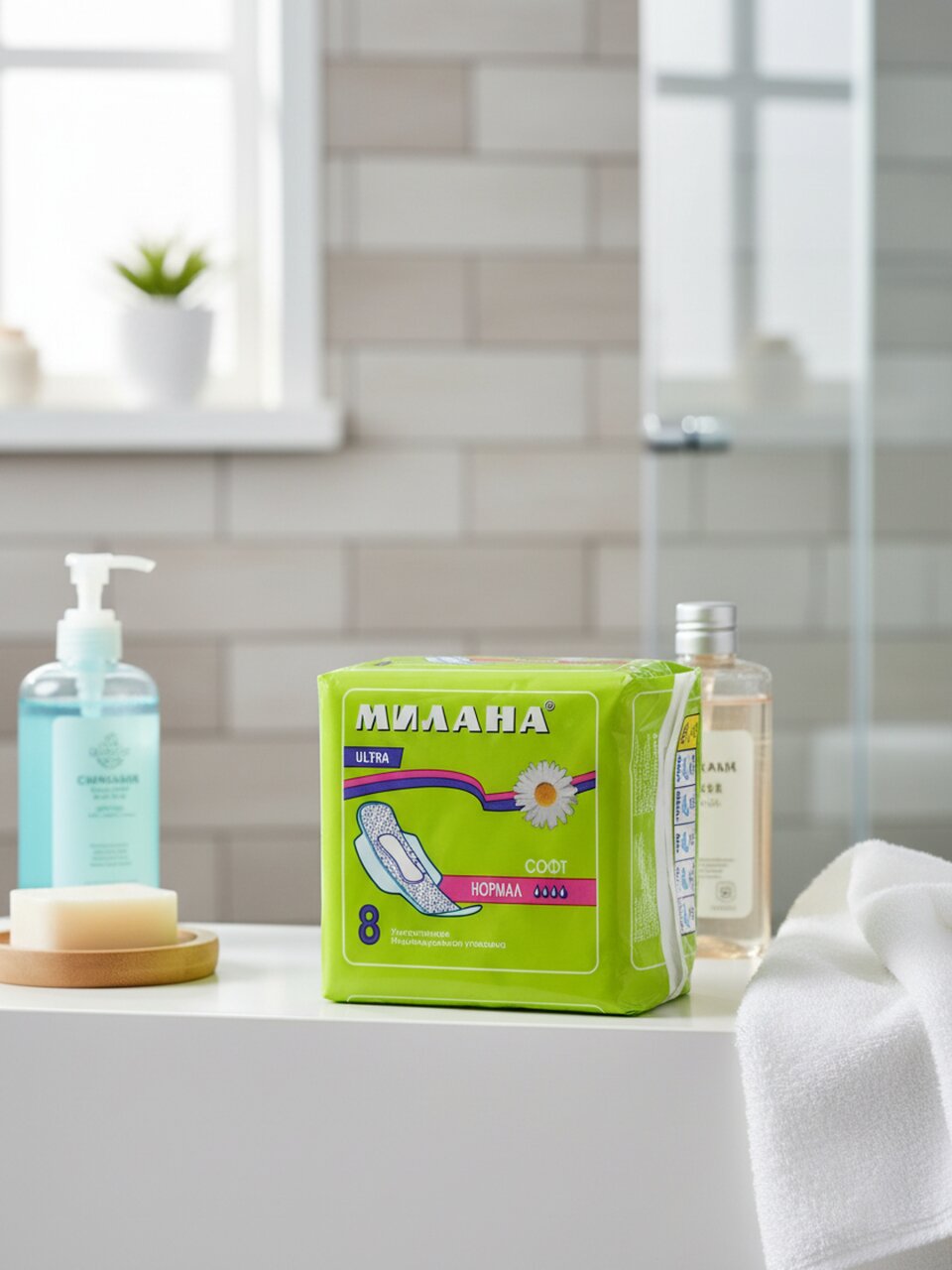 Прокладки женские Милана, Ультра софт, дневные, 8 шт, ультратонкие, 3018