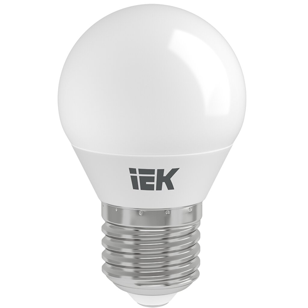 Лампа светодиодная E27, 9 Вт, 60 Вт, 230 В, шар, 3000 К, свет теплый белый, IEK, G45, LED лампа светодиодная gu5 3 12 вт 230 в 3000 к свет теплый белый фаzа fll jcdr