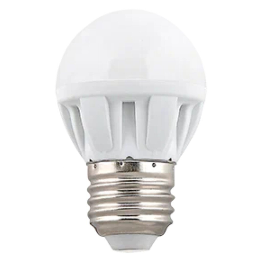 Лампа светодиодная E27, 5 Вт, 220 В, шар, 2700 К, свет теплый белый, Ecola, G45, LED лампа светодиодная e14 9 вт 90 вт 230 в шар 3000 к свет теплый белый hitt hitt pl g45