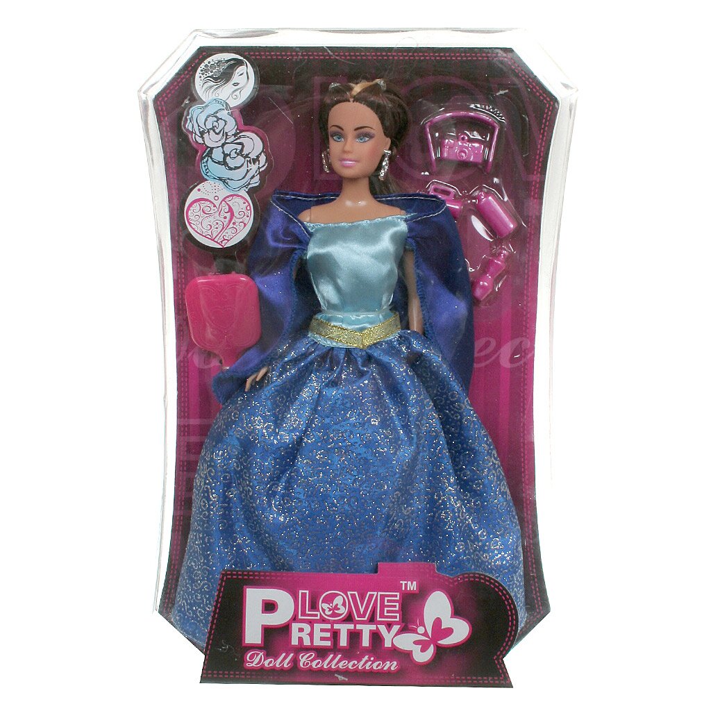Игр Кукла принцесса Pretty Love с аксессуарами BOX 34х22х6 см. 3 вида, арт. 81011 Д56107