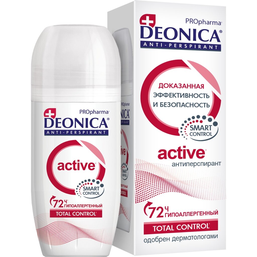 Дезодорант Deonica, PROpharma Active, для женщин, ролик, 50 мл дезодорант synergetic бергамот зеленый лайм ролик 50 мл