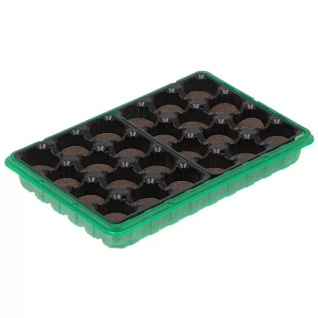 Набор для рассады с торфяными таблетками d41 мм, кассета 24 яч, лоток набор горшков для рассады ingreen полипропилен 1400 мл 6 шт