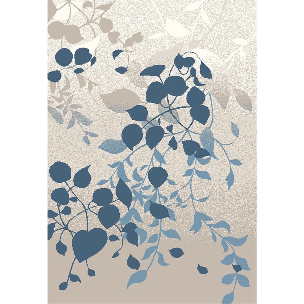 Ковер интерьерный 0.8х1.5 м, Silvano, Листья, прямоугольный, синий, 217174A ковер интерьерный 1 33х1 9 м silvano листья прямоугольный синий 217174b