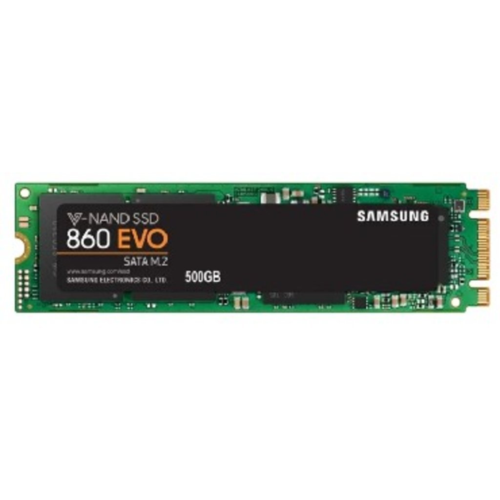 Накопитель SSD SAMSUNG 860 EVO 500Gb, M.2 2280, SATA-III, TLC Черный MZ-N6E500BW