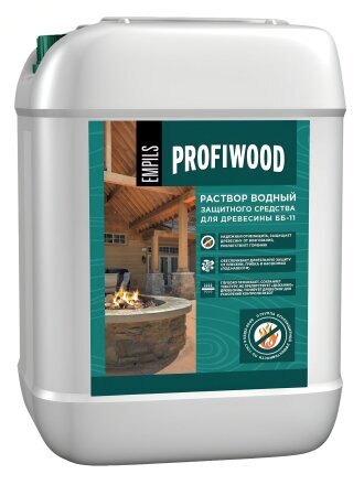Антисептик Profiwood, ОгнеБио, для дерева, 2 гр.ББ-11, средне концентрированный, 10 л