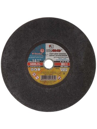 Круг отрезной по металлу, LugaAbrasiv, Extra, BF, диаметр 350х3 мм, посадочный диаметр 32 мм, зернистость A24, S 80 м/с, для стационарных станков