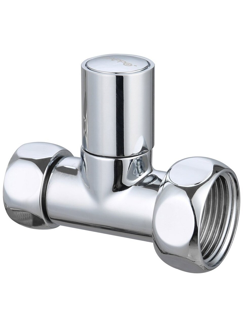 Кран для полотенцесушителя, 1/2&amp;quot;х3/4&amp;quot;, г-г, прямой, круглая ручка, хром, 2 шт, 50 слоев, Gappo