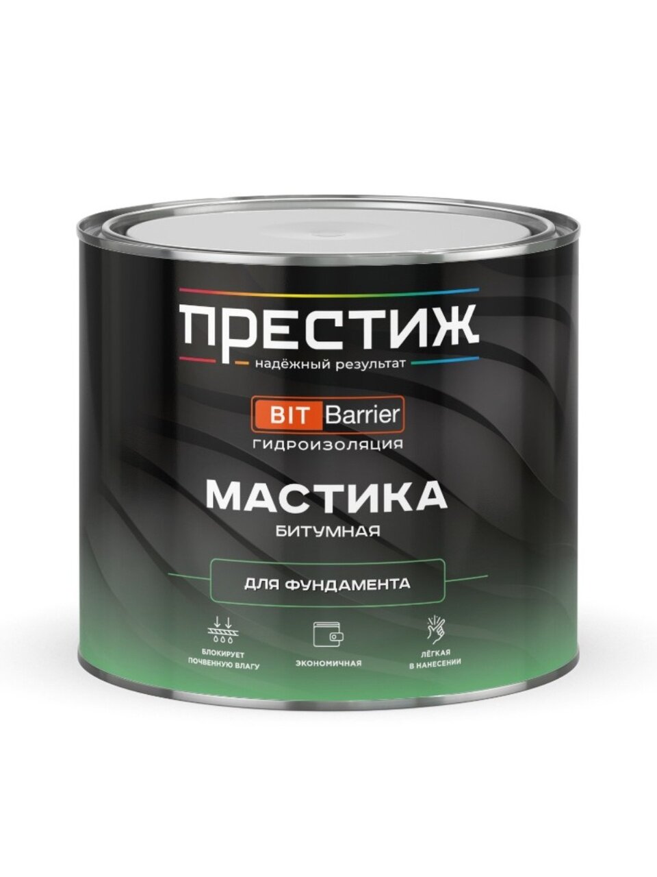 Мастика Престиж, битумная, для фундамента, 2 кг