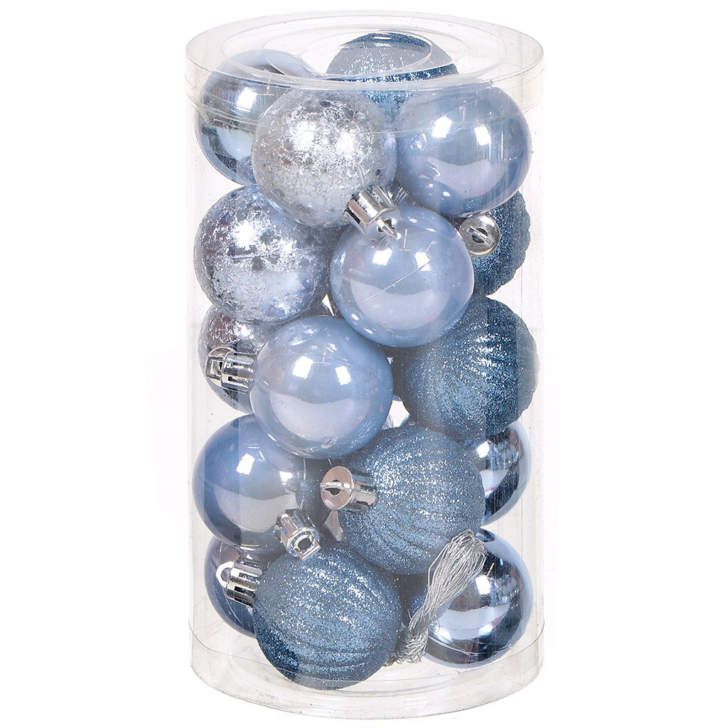 Елочный шар 20 шт, фиолетовый, 4 см, пластик, SYQB-0120197