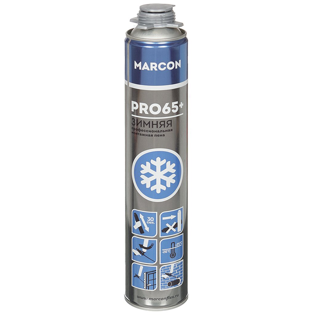 Пена монтажная профессиональная Marcon Pro65+ зимняя, 750 мл