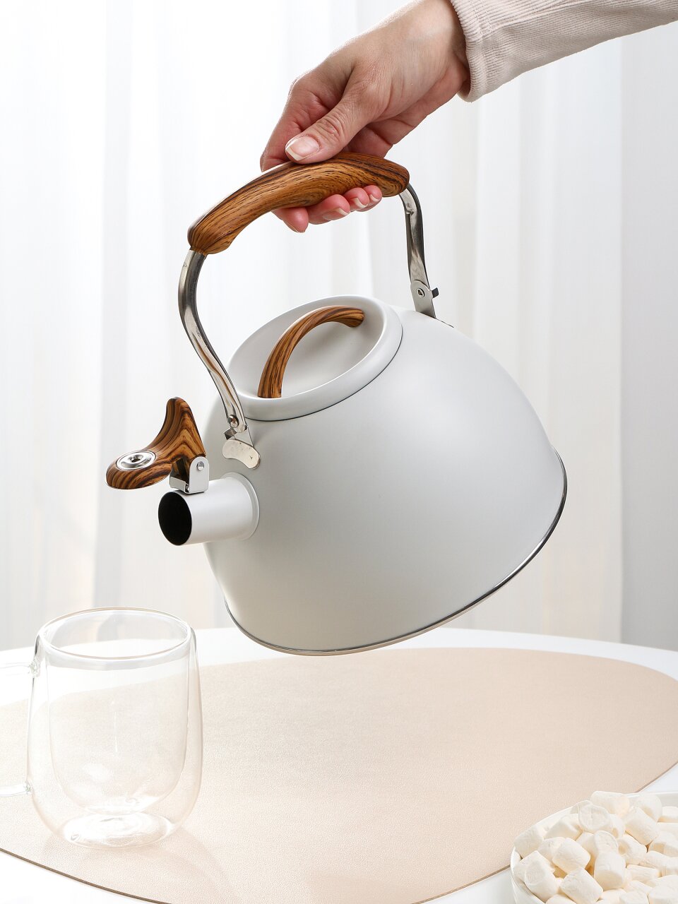 Чайник нерж, 2,5 л, со свист, нержавеющая сталь, Daniks, GS-04415B